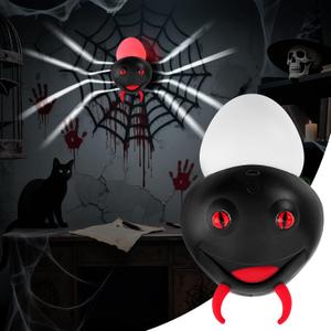 Halloween Decorations Spider Wall Light, Indoor LED Spiders Lights with Remote ControlMagnetic Wall-Mounted Spider Light Creates a Scary Atmosphere for Homes, Living Rooms and Bedrooms(Black)