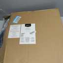 Amazon Basics Drafting Spa Bar Stool with Wheels, Height Adjustable Swivel Seat, Easy to Move, Black, 22.05" x 22.83" x 19.88"