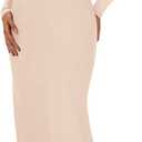 BTFBM Womens Fall Dresses Long Sleeve Turtle Neck Stretchy Knit Maxi Semi Formal Party Spring Wedding Guest Dress 2026 (XXL)