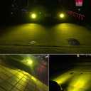 PHINLION H8 H11 LED Fog Light Bulbs 3000K Golden Yellow, 3200 Lumens Super Bright 3030 30-SMD Chips H16 DRL Lamps Replacement for Cars, Trucks, SUVs