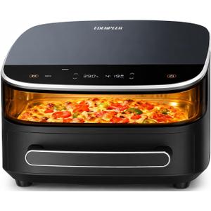 EDENPEER 6 Quart Large Air Fryer, Top & Bottom Dual Heat for No Flipping