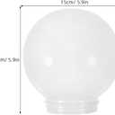 Lurrose 3 Pack Acrylic Globe Lamp Shade Replacement 5.90 Inch Round Ball Lampshade Cover for Indoor Outdoor Wall Street Light Fixtures