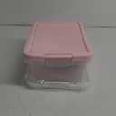 Yubine Plastic Bin with Lid, Latching Tote 