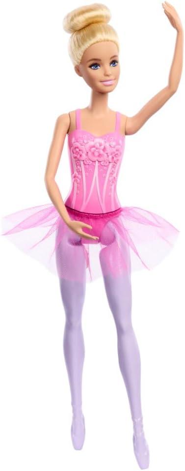 Barbie Ballerina Doll, Blonde Fashion Doll Wearing Purple Removable Tutu, Posed with Ballet Arms & en Pointe Toe Shoes, HRG34