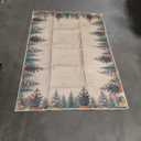 Merry Christmas Door Mat Red Buffalo Plaid Xmas Tree Doormat Outdoor/Indoor Entrance Non-Slip Welcome Mat Winter Home Decor 40x70 Inch, Pine Berry