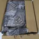 Corner Shower Caddy Tension Pole: 4tier Adjustable Rustproof Bathroom Organizer Shelves - Bathtub Shampoo Rack 43.5-120 inch (Black)