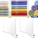 2 Pack Clear Acrylic Shelf Dividers for Closet Shelf Organizer of Bedroom Kitchen Office Bathroom Organizer for Clothes Books and Handbags