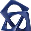 Modern Geometric Sculpture Navy Blue Knot Statue Decor, Home Blue Bookcase Centerpiece jax Decorative, Geometric Tabletop Sculpture and Figurines, For Navy Home Decor Accent, Cube Decorative Ornaments (Bule)