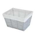 Wicker Basket Set, 3 Pieces, Light Grey