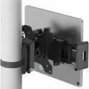 CondoMounts ZZTVS2111 Universal Tablet Pole Mount | Adjustable Clamp Bracket with VESA 75 Plate | Fits 4.715 Inch Tablets | No-Drill Pole Mount, Anti-Slip Holder