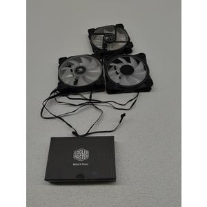 Cooler Master MasterFan MF120 Halo 3n1Fans, Duo-Ring ARGB Customizable Lighting, 120mm PWM Static Pressure, ARGB Header Extender For PC Case, Liquid and Air Cooler (MFL-B2DN-18NPA-R1),Black