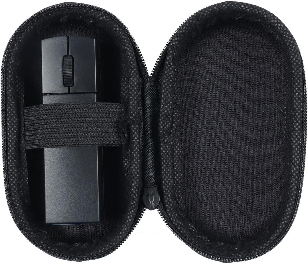 Ultra Small Bluetooth Wireless Mouse, Dual Mode (BT+2.4G) Noiseless Rechargeable (with Mouse Case), 1200 DPI Slim and Portable Mini Travel Cordless Mice for PC Computer Laptop (Black)