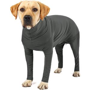 Etdane Recovery Suit for Dogs Surgery Suit Female Spay Dog Surgical Recovery Suit Male Dog Onesie for Surgery Female Anti Licking Wounds Dog Shedding Suit Grey/X-Large