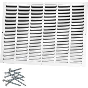 30"W x 20"H [Duct Opening Size] Steel Return Air Grille, Air Return Vent Cover for Ceiling and Sidewall - HVAC Air Vent Covers - [Outer Dimensions: 31.75"W x 21.75"H]