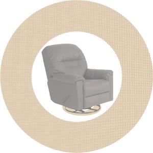 Non Skid Rubber Furniture Pads for Recliners,Furniture Grippers, Gripper Pads,Anti Slide Furniture Pads Hardwood Floor Protector,Fits Recliners,Swivel Chairs,Brown Solid Pad (25.2 Outside Diameter)
