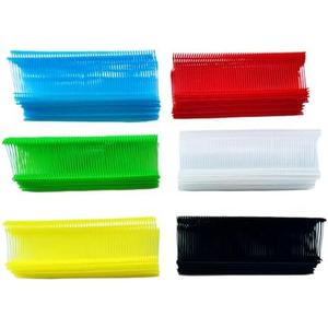 2100Pcs Six Colors Standard Tagging Gun Fasteners Garment Clothing Price Tag Label Barbs 1 Inch Each of Clear Green Blue Yellow Red Black  Total