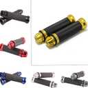 Motorcycle Grips Alluminum Bar End Thruster Grip 7/8" 22mm 24mm Motorcycle Handlebar Grips Compatible with Honda Yamaha Kawasaki(Gold)