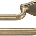 Lwiiom Anqiue Bronze Double Curtain Rods For Windows 72-144 Inch,Heavy Duty Double Curtain Rod with Aluminum Finial and Bracket,Adjustable Double Window Rods For Blackout Or Room Darkening Panel