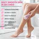 Electric Shaver for Women, Electric Razor with 7D Magnetic Shaver Heads, Wet Dry Waterproof Bald Head Trimmer Kit for Women & Men, Nose Ear Hair Trimmer, USB Rechargeable Clippers, Pink