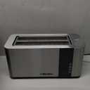 Mueller UltraToast Full Stainless Steel Toaster 4 Slice, Long Extra-Wide Slots for Bagels and Waffles, 6 Browning Levels, LED Display, Cancel/Defrost/Reheat Functions & Removable Tray, Kitchen Gadgets