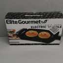 Elite Gourmet EGR-2722B Electric 10.5" x 8.5" Griddle, Cool-touch Handles Non-Stick Surface, Removable/Adjustable Thermostat, Skid Free-Rubber Feet, Black