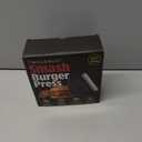 Smash Burger Press 6.7-Inch Round Cast Iron Grill Press with Ergonomic Silicone Handle  Heavy-Duty Bacon with Unique Burger Design for Even Grilling