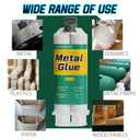 Metal Repair Glue, Muffler Repair kit, Epoxy Adhesive, Liquid Weld for Metal, for Stainless Steel, Plastics, Aluminum, Welding Metals to Metals Glue, high StrengthHeat and Water