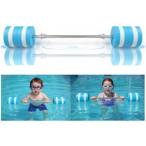 Aqua Pool Barbell for Swim Lesson Fitness Exercise Equipment - Aquatic Water Workout Bar for Aerobics Weights - Swimming Foam Float Kids