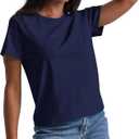 Hanes Essentials, Cotton Crewneck Tee, Classic Fit T-Shirt for Women, M