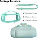 JCHPINE Silicone Cover and Hard Travel Case for JBL Charge 4 / Charge 5 Portable Bluetooth Speaker Accessories (Teal Case, NOT for Wi-Fi Version)
