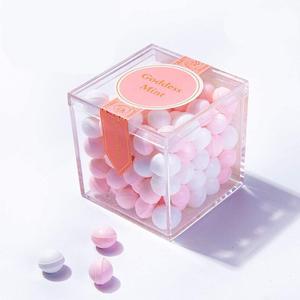 KissYou Acrylic Box Clear Boxes with Lid 12 Packs Small Candy Box Display Square Cube Wedding Valentine's Day Decorations Jewlry Gift Box
