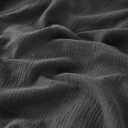 Bedsure 100% Muslin Cotton Duvet Cover King Size - Ultra-Soft Gauze Duvet Cover, PureWoven Breathable & Lightweight Bedding Set with Button Closure and Corner Ties (Dark Grey, King, 104"x90")