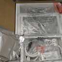 BOLUO White Nightstand with Charging Station, LED Night Stand with 2 Fabric Drawers, Bedside Table with USB Ports and Outlets, Nightstand for Bedroom Modern