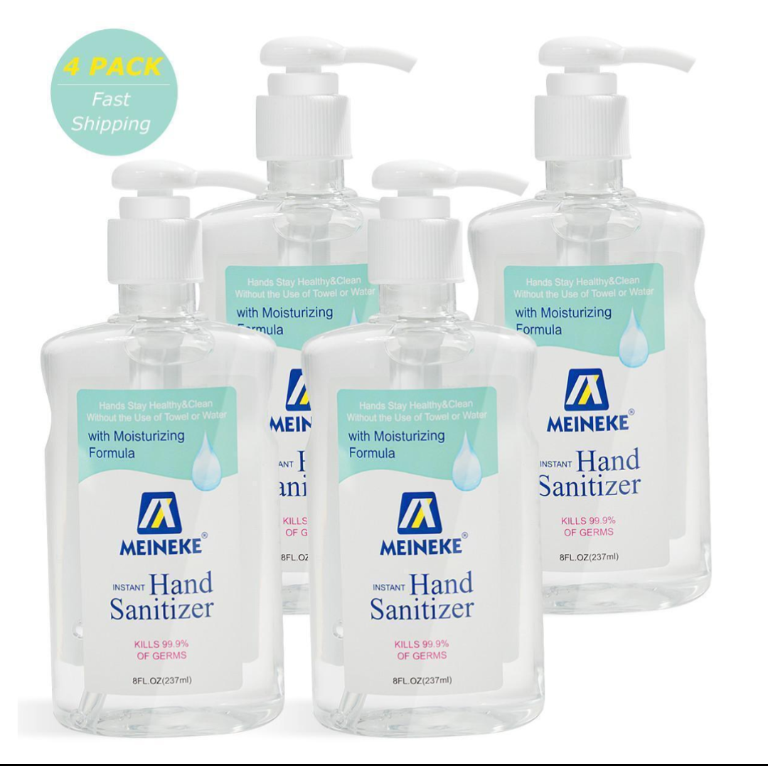 8 Fl. Oz. Advanced Hand Sanitizer Gel with 62% Alcohol Based,4 Pack