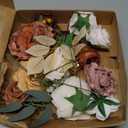 Artificial Flowers Combo Box for DIY Wedding Bouquet Arrangement, Silk Faux Flower for Bridal Table Centerpieces Party Cake Baby ShowerOrange & Burgundy