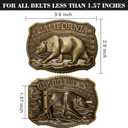 Superkred Western Belt Buckles for Men - American Flag Cowboy Belt Buckle for Men Women, Hebillas Vaqueras Para Hombre