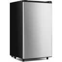 NEWBULIG Mini Fridge with Freezer 3.2 Cu.Ft Small Refrigerator for Office, Dorm, Small Fridge with Adjustable Thermostat, Energy Saving, Singel Door, Sliver