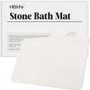 HBlife Stone Bath Mat, 23.5" X 15" Multipurpose Diatomaceous Earth Bath Mat for Bathroom, Stone Drying Mat for Kitchen Counter, Dog Water Bowl Mat, White - Wave