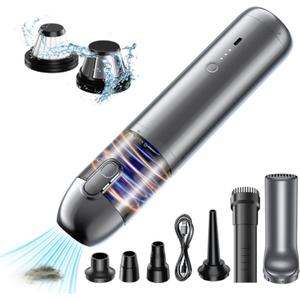 Car Vacuum,16000Pa Powerful Handheld Car Vacuum Cordless with 6000mAh Battery,4 in 1 Lower Noise 33000 RPM Motor Portable Vacuum for Car,Home,Camping