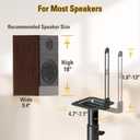 Mounting Dream Speaker Stands Height Adjustable for Satellite & Small Bookshelf Speakers, Set of 2 Floor Stand Mount for Bose Polk JBL Sony Yamaha and Others - 11LBS Capacity MD5402