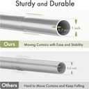 AmazerBath Spring Tension Shower Curtain Rod, 31-75 Inches Heavy Duty Tension Rod Rust Proof Bathroom Curtain Rod, Adjustable No Drill Easy Segmented Installation, Silver