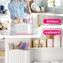 Straw Holder for Cabinet Door - Strong Magnetic Detachable Bottom, Easy to Clean, Dual Use (Countertop/Cabinet), Fits Various Sizes & Irregular Straws (Pink)