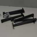 EZYDECOR Shelf Bracket 8 Inch Black Shelf Brackets Wall Mounted Industrial Shelving Brackets Metal Shelf Support with Lip (6 Pack)