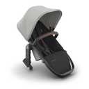 UPPAbaby RumbleSeat V3 Second Lower Seat - Compatible with Vista V2 and Vista V3 - All-Weather Seat + Magnetic Buckle Adapters Included - Savannah (Pearl Gray Jacquard/Carbon Frame/Chestnut Leather)