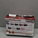 Homemate Heated Blanket Electric Throw - 50"x60" Heating Blanket Throw 1/2/4/6/8 Hours Auto-Off 10 Heat Levels Over-Heat Protection Soft Flannel Sherpa Heater ETL Certification (01 - Light Grey (Striped))