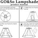 GO&SO Set of 1 Burgundy Bell Lamp Shades Fabric Lampshade, 6.5"Top x 13"Bottom x 10.5''Vertical Height,(Spider) Modern Lamp Shade For Table & Floor Lamp Shade Replacement,Easy Assembly