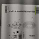 POOLWHALE Professional 1-1/2-Inch x 24-Feet Swimming Pool Vacuum Hoses with Swivel Cuff and Triangular Weighted Flex Vacuum Head, Perfect for Above Ground and Small Inground Pools