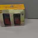 SOULION 2.0 Computer Speakers, USB Powered & 3.5 mm AUX Bluetooth Speakers for Desktop Monitor, LED Flame Lights & Easy-Control Pod, Gaming Speakers for Laptop Tablet Phone - Black