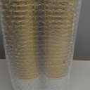 FOCUSLINE 100 Pack 12 oz Gold Rimmed Plastic Cups, 12 Ounce Clear Plastic Tumblers, Heavy-duty & Fancy Disposable Hard Cups with Gold Rim for Wedding