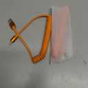 LISEN Coiled USB C Cable, 2 Pack for Android Auto & CarPlay Cable, Short Orange USB C Cable Compatible with iPhone 17 Pro Max Orange/16/15, Samsung Galaxy S25/S24/S23 A15/A14